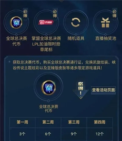LOL全球总决赛代币获取攻略：时间、价格及任务奖励详解