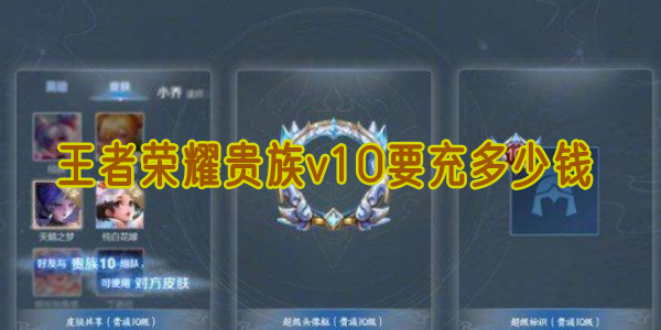 王者荣耀贵族V10费用详解：18888.8元，价值几何？