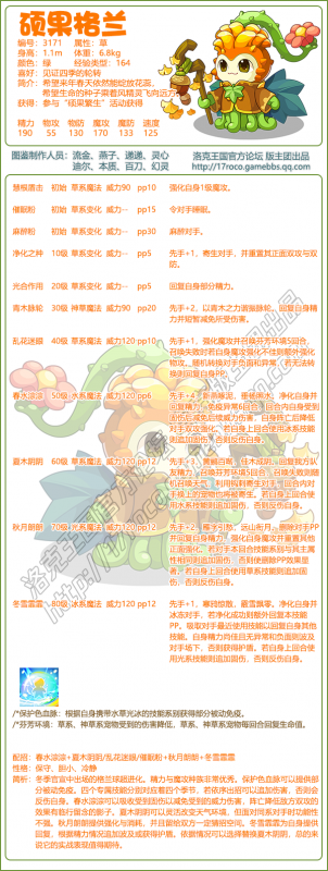 洛克王国硕果格兰技能搭配与实战攻略