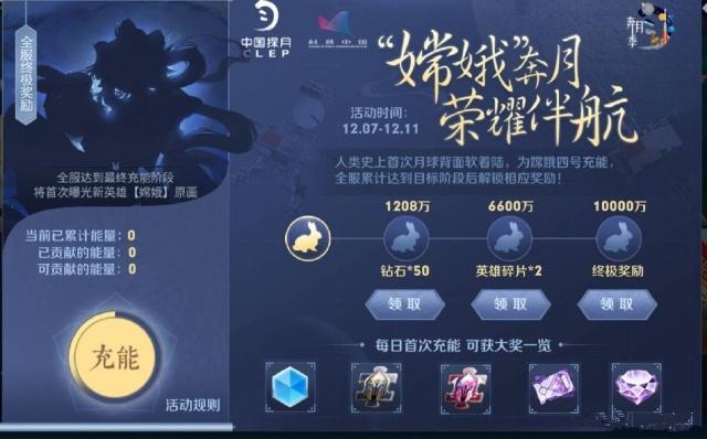 王者荣耀嫦娥奔月充能奖励详解：目标与终极奖励全解析