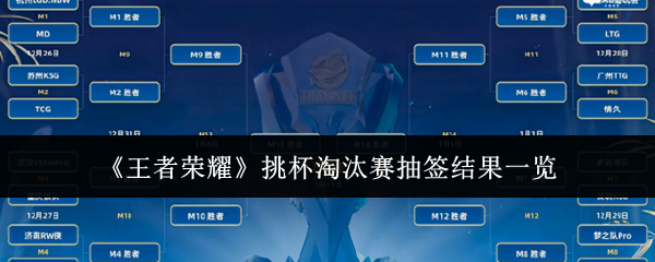 王者荣耀挑杯淘汰赛抽签结果详解：各队对阵情况及比赛看点