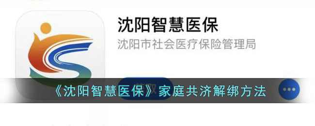 沈阳智慧医保家庭共济解绑全攻略