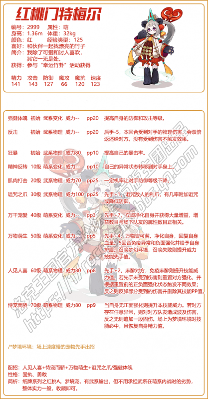 洛克王国红桃门特梅尔技能全面解析