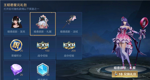 王者荣耀王昭君暗香疏影星元皮肤战令币花费全解析