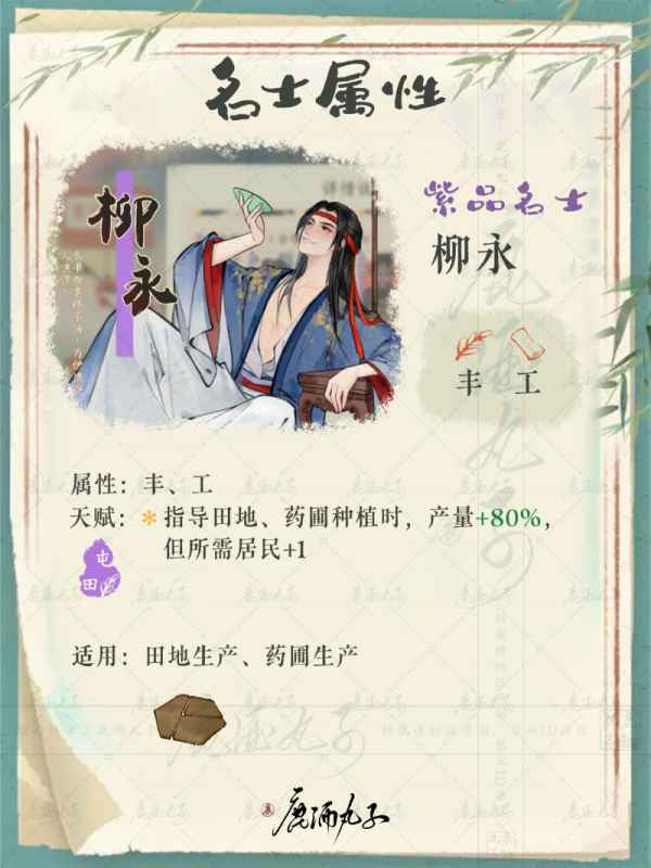 淡墨水云乡名士玩法全解析：属性、天赋与互动策略