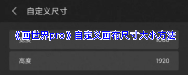 画世界pro自定义画布尺寸全攻略：轻松打造理想创作空间