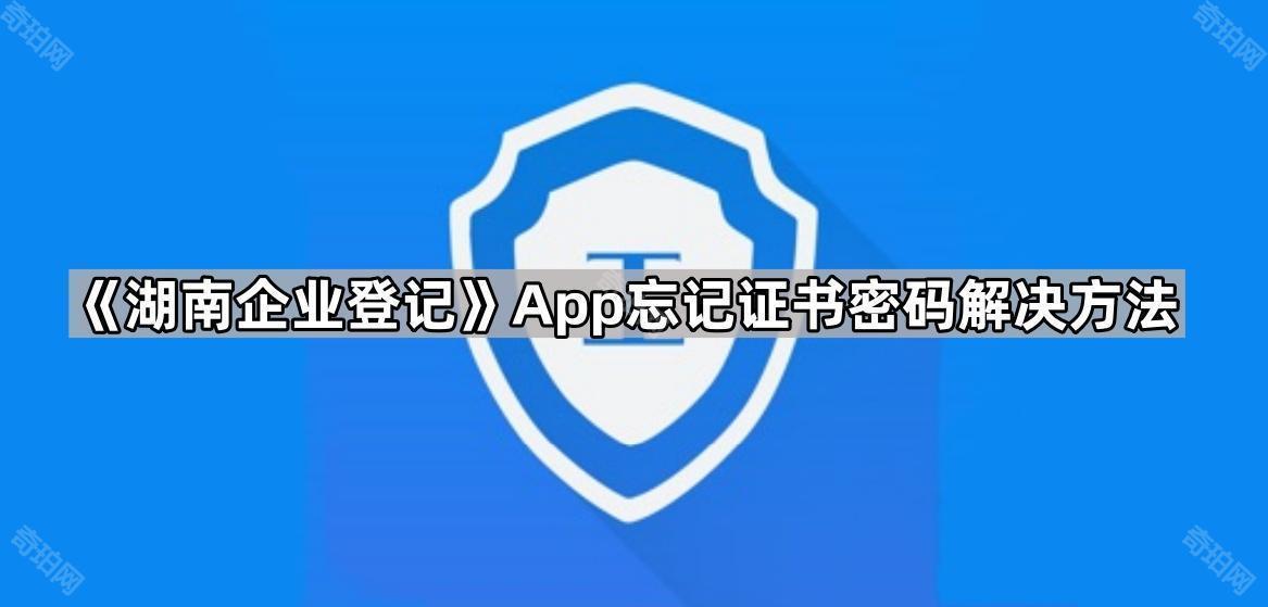 湖南企业登记证书密码忘了怎么办？简单几步教你重置