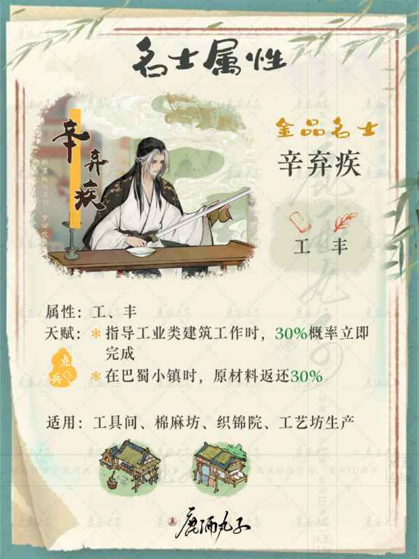 淡墨水云乡名士玩法全解析：属性、天赋与互动策略