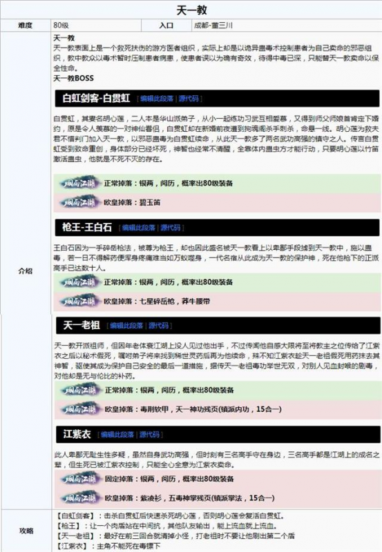 烟雨江湖全副本位置大揭秘
