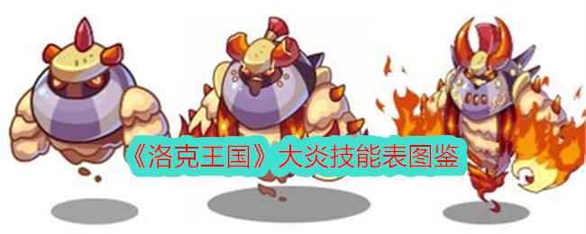 洛克王国大炎怎么样-大炎技能表图鉴